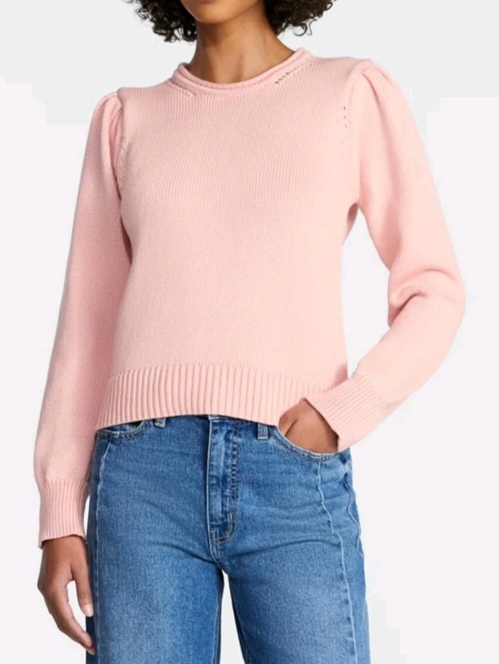 Time and Tru Women's Size XXXL (22) Crewneck Sweater Long Sleeves NWT Rose